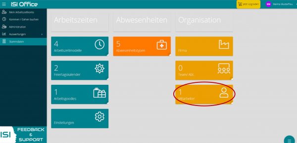 ISI Office Mitarbeiterdaten eintragen